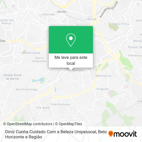 Diniz Cunha Cuidado Com a Beleza Unipessoal mapa