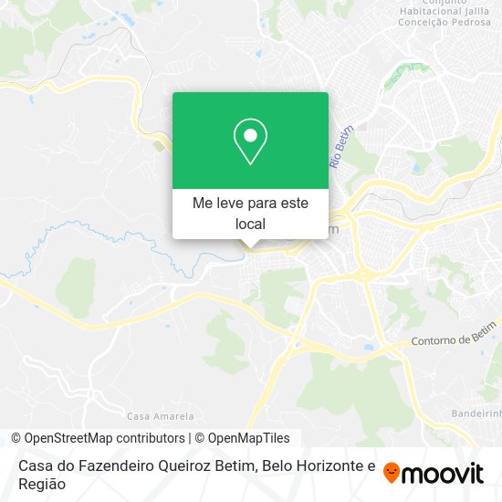 Casa do Fazendeiro Queiroz Betim mapa