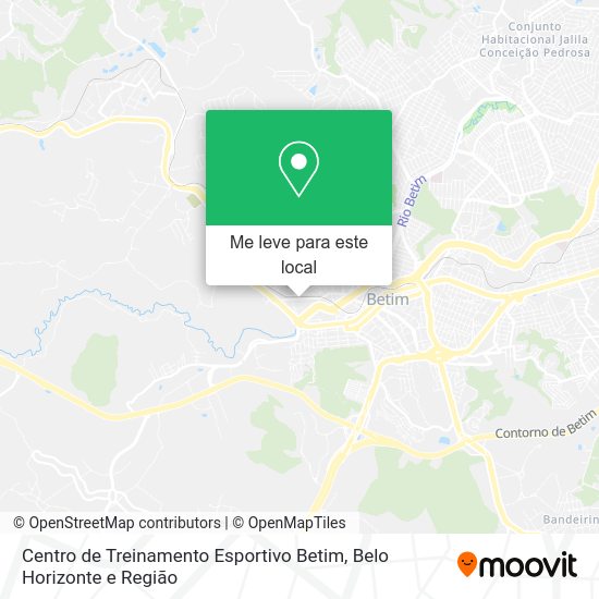 Centro de Treinamento Esportivo Betim mapa