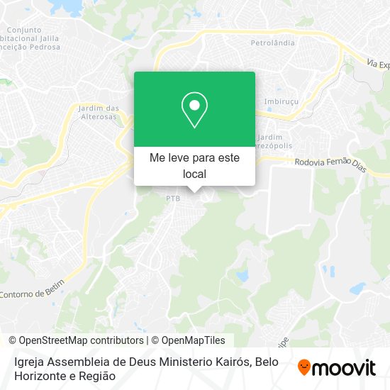 Igreja Assembleia de Deus Ministerio Kairós mapa