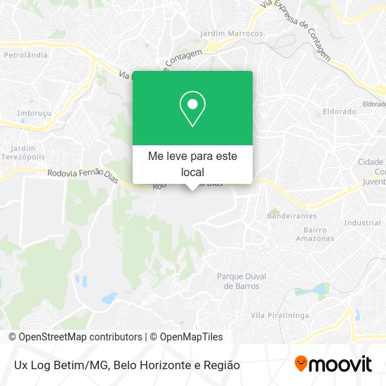 Ux Log Betim/MG mapa