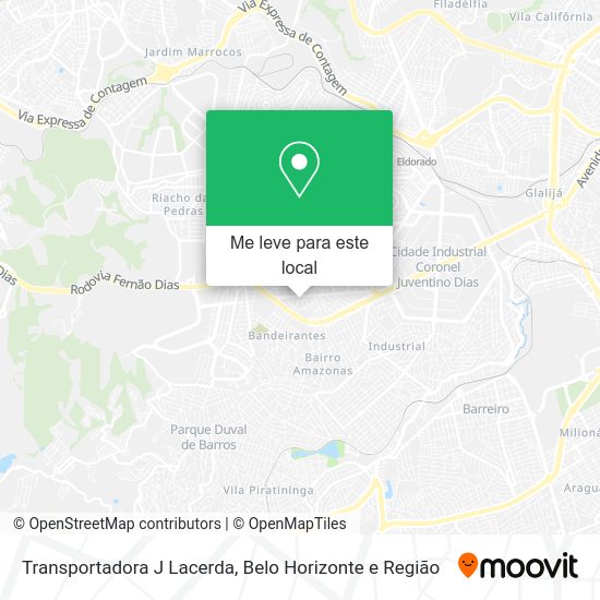 Transportadora J Lacerda mapa