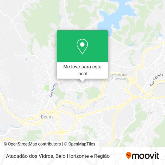 Atacadão dos Vidros mapa
