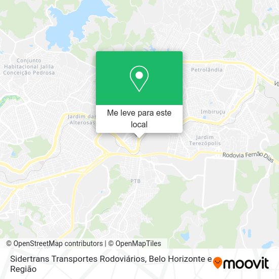 Sidertrans Transportes Rodoviários mapa