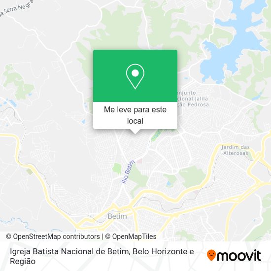 Igreja Batista Nacional de Betim mapa