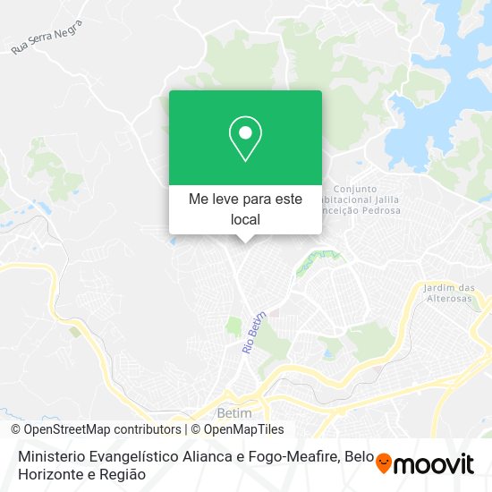 Ministerio Evangelístico Alianca e Fogo-Meafire mapa