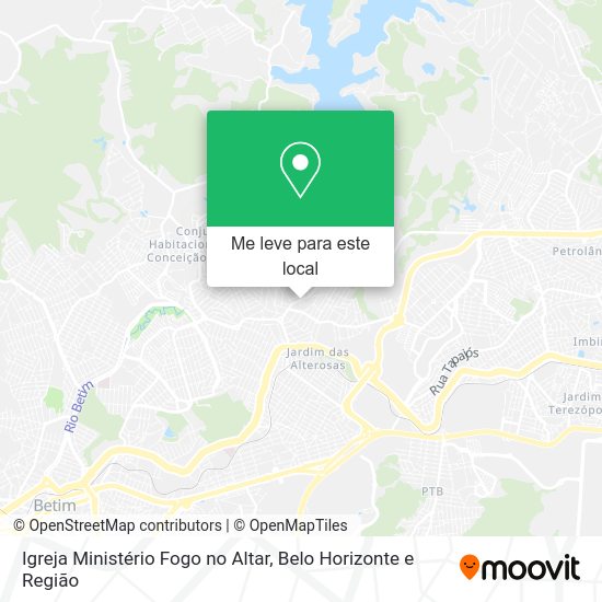 Igreja Ministério Fogo no Altar mapa