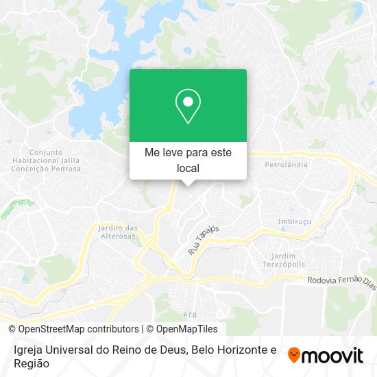 Igreja Universal do Reino de Deus mapa