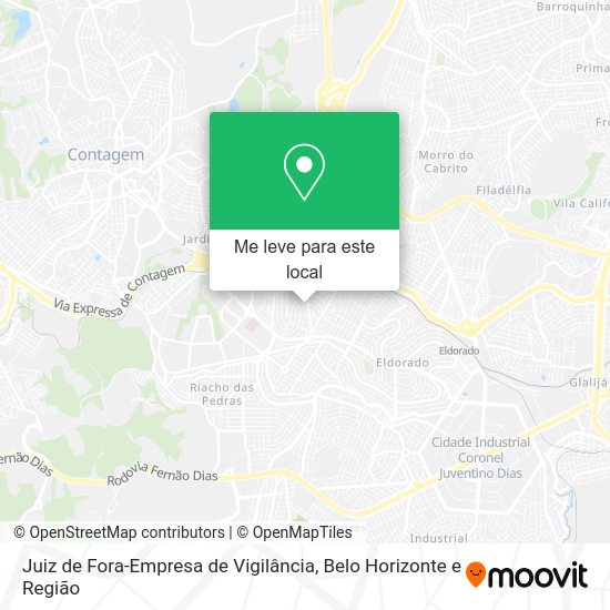 Juiz de Fora-Empresa de Vigilância mapa