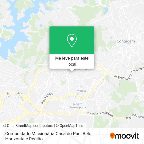 Comunidade Missionária Casa do Pao mapa