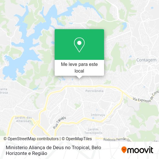 Ministerio Aliança de Deus no Tropical mapa
