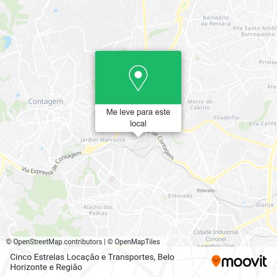Cinco Estrelas Locação e Transportes mapa