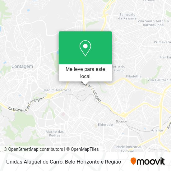Unidas Aluguel de Carro mapa