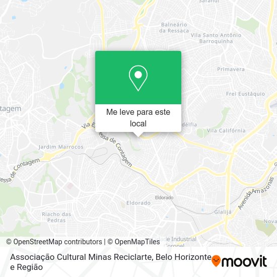 Associação Cultural Minas Reciclarte mapa
