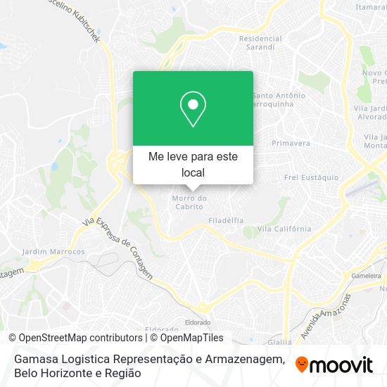 Gamasa Logistica Representação e Armazenagem mapa