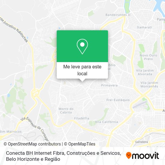 Conecta BH Internet Fibra, Construções e Servicos mapa