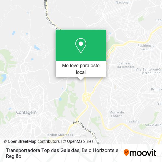 Transportadora Top das Galaxias mapa