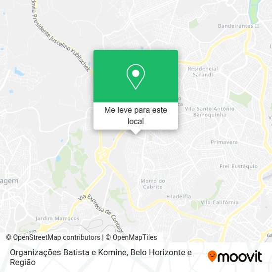 Organizações Batista e Komine mapa