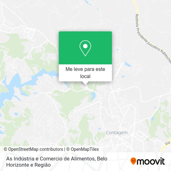 As Indústria e Comercio de Alimentos mapa