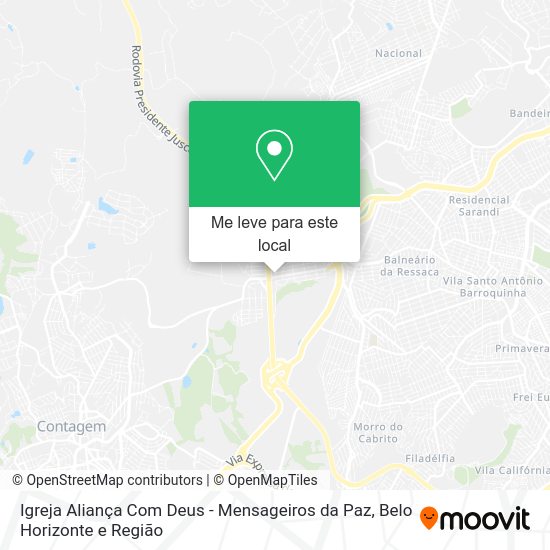Igreja Aliança Com Deus - Mensageiros da Paz mapa