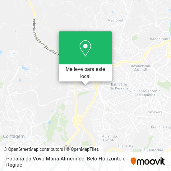 Padaria da Vovó Maria Almerinda mapa