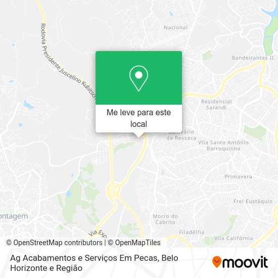 Ag Acabamentos e Serviços Em Pecas mapa