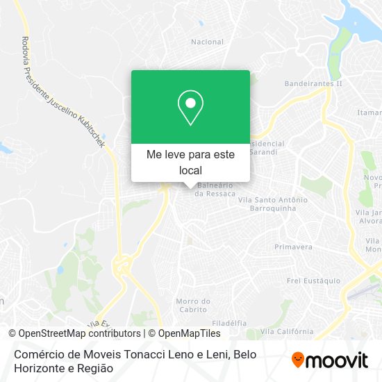 Comércio de Moveis Tonacci Leno e Leni mapa