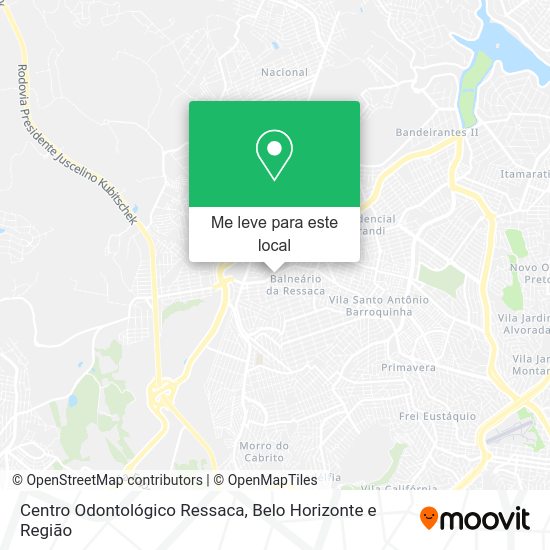 Centro Odontológico Ressaca mapa