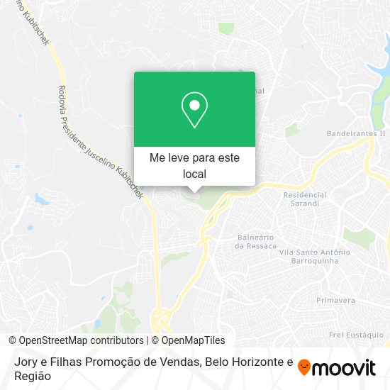 Jory e Filhas Promoção de Vendas mapa