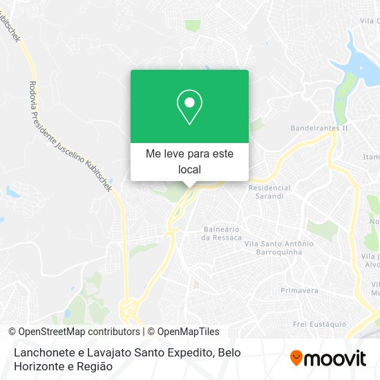 Lanchonete e Lavajato Santo Expedito mapa