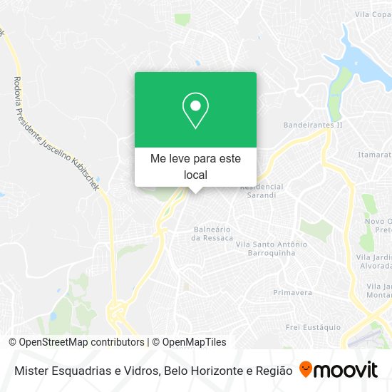 Mister Esquadrias e Vidros mapa