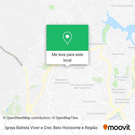 Igreja Batista Viver e Crer mapa
