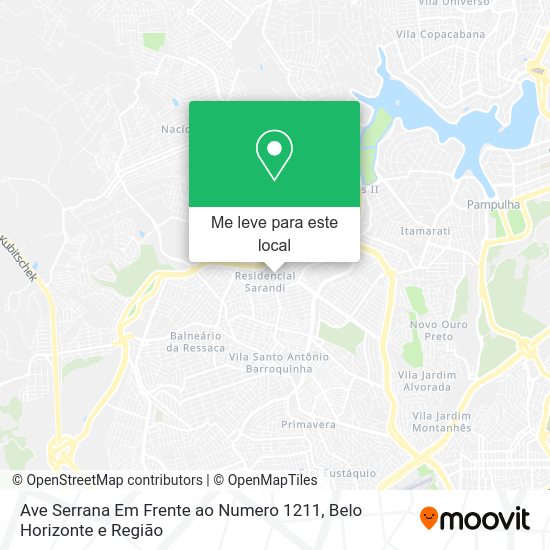 Ave Serrana Em Frente ao Numero 1211 mapa
