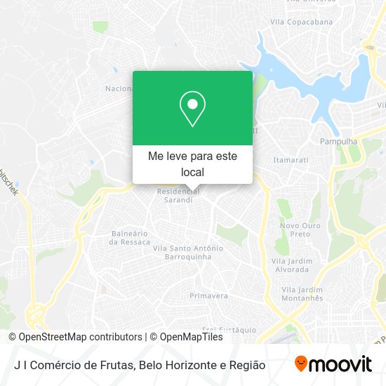 J I Comércio de Frutas mapa