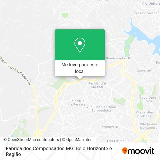 Fábrica dos Compensados MG mapa