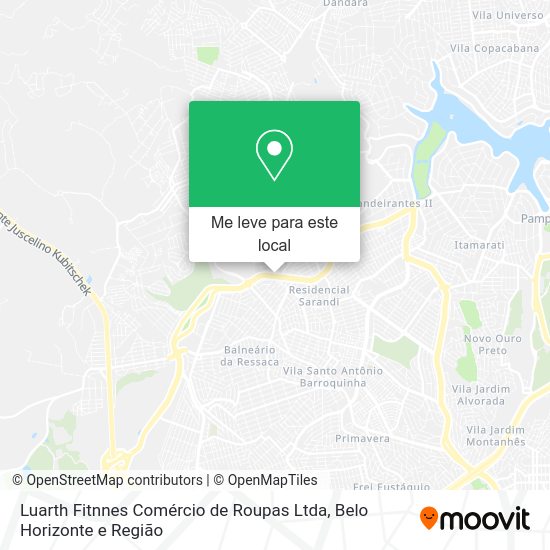 Luarth Fitnnes Comércio de Roupas Ltda mapa