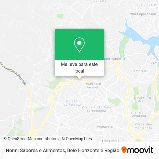 Nonni Sabores e Alimentos mapa