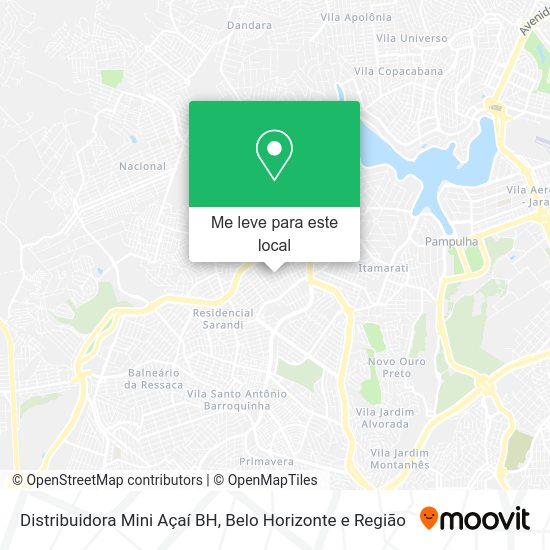 Distribuidora Mini Açaí BH mapa