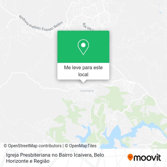Igreja Presbiteriana no Bairro Icaivera mapa