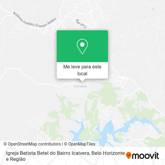 Igreja Batista Betel do Bairro Icaivera mapa