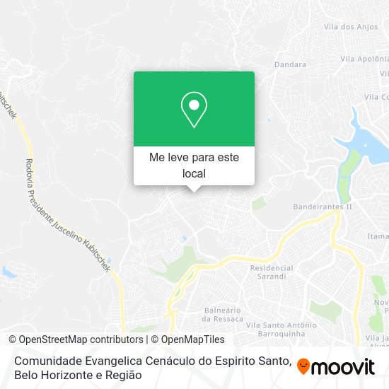Comunidade Evangelica Cenáculo do Espirito Santo mapa