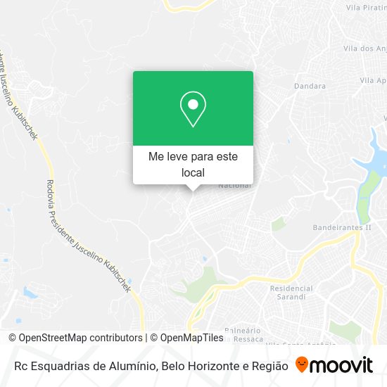 Rc Esquadrias de Alumínio mapa