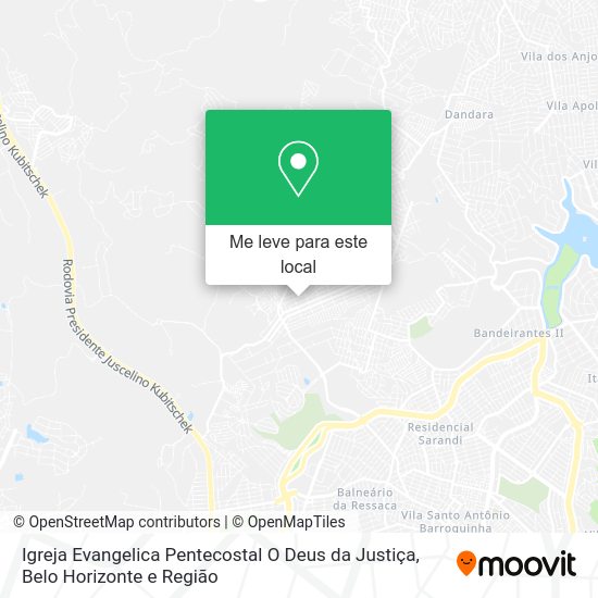 Igreja Evangelica Pentecostal O Deus da Justiça mapa
