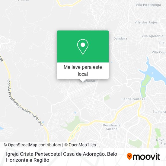Igreja Crista Pentecostal Casa de Adoração mapa