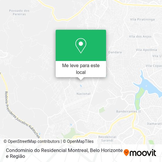 Condomínio do Residencial Montreal mapa