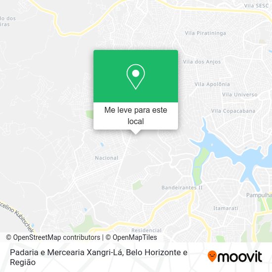 Padaria e Mercearia Xangri-Lá mapa