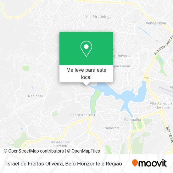 Israel de Freitas Oliveira mapa