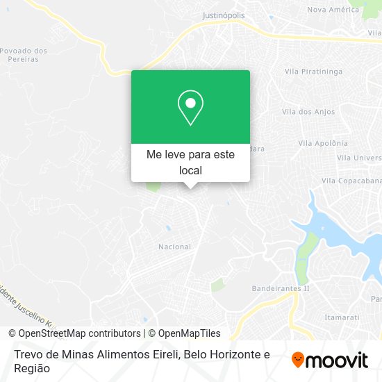 Trevo de Minas Alimentos Eireli mapa