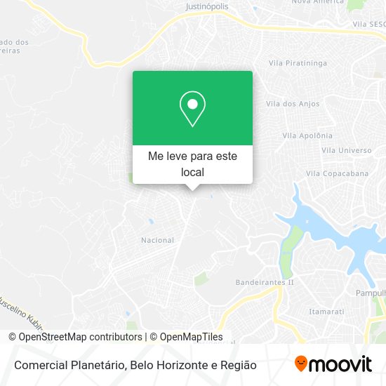 Comercial Planetário mapa