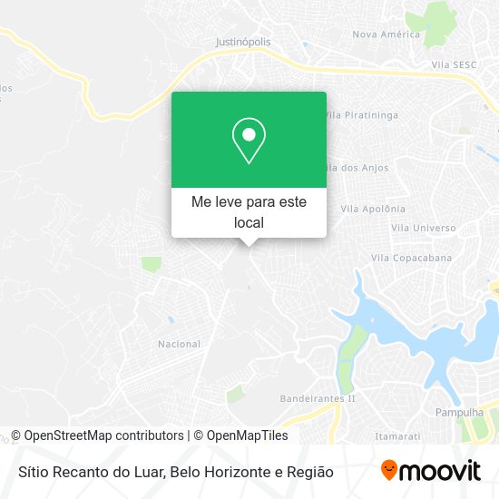 Sítio Recanto do Luar mapa